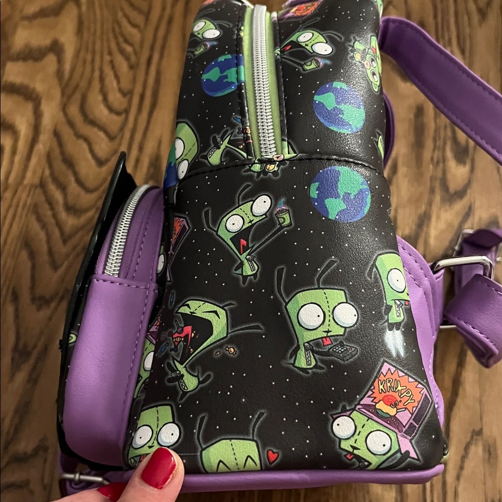 Loungefly Invader Zim GIR Collage T.V. Mini Backpack - Picture 6 of 13